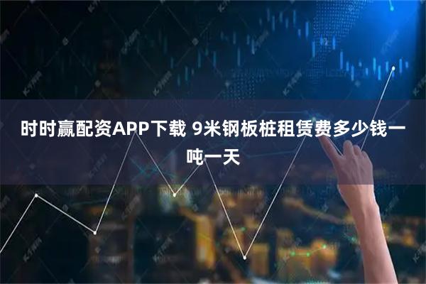 时时赢配资APP下载 9米钢板桩租赁费多少钱一吨一天